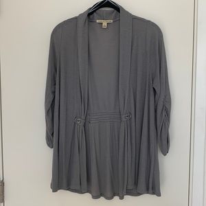 Gray Open Cardigan